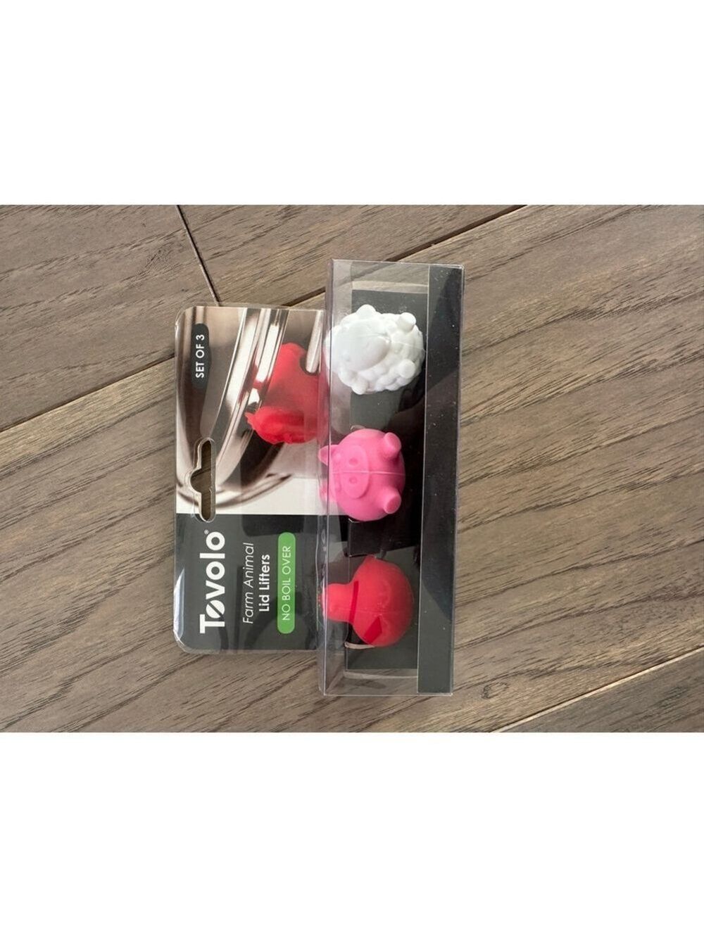 Tovolo Farm Animal Lid Lifters Red Pink White